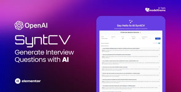 SyntCV – AI Interview Questions Generator