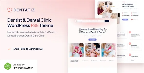 Dentatiz - Dentist & Dental Care Clinic FSE WordPress Theme