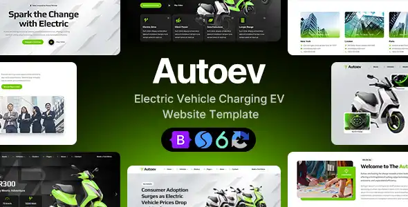 AutoEV Electric Vehicle Charging EV Dealer Web Template
