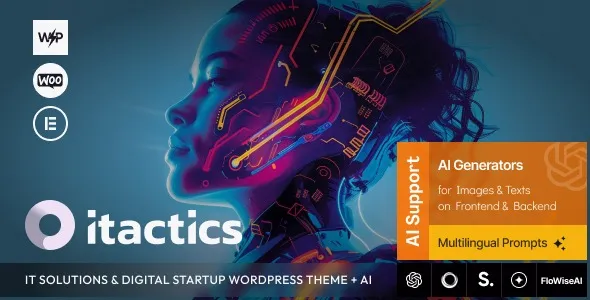 ITactics – IT Solutions & Digital Startup WordPress Theme + AI