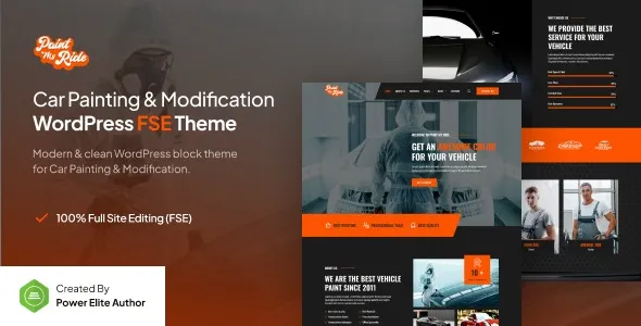 PaintMyRide – Car Painting & Modification FSE WordPress Theme
