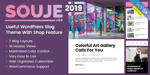 Souje - Personal WordPress Blog Theme