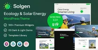 Solgen – Ecology & Solar Energy WordPress Theme