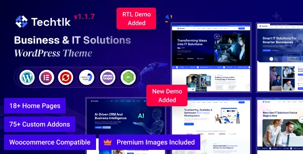 Techtlk – Business & IT Solutions WordPress Theme