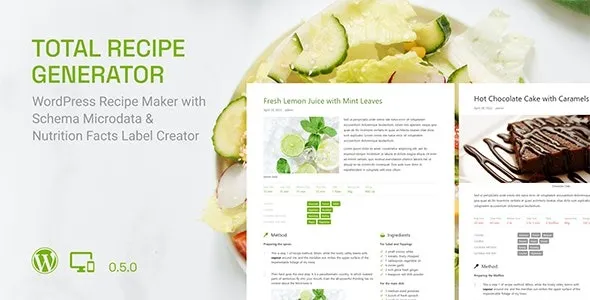 Total Recipe Generator – WordPress Recipe Maker with Schema and Nutrition Facts (Gutenberg Block)