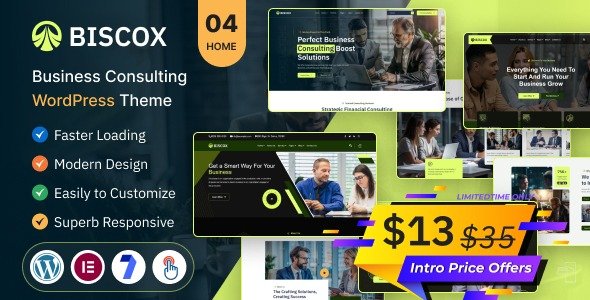 Biscox – Business Consulting WordPress Theme