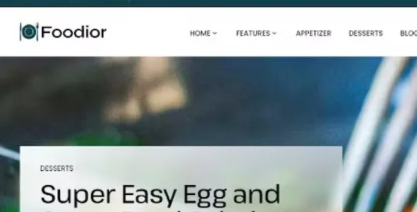 Foodior 1.0 – Personal Food Blog WordPress Theme