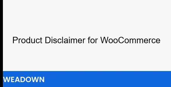 Product Disclaimer for WooCommerce