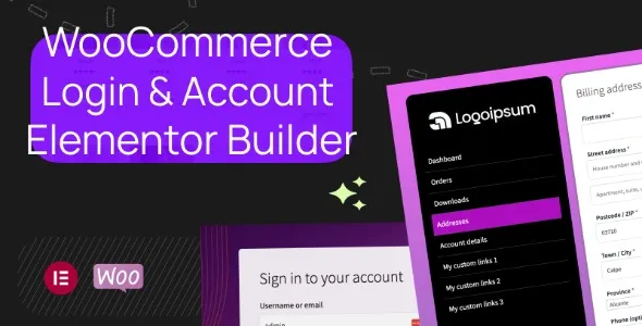WooCommerce Login & Account Pages for Elementor