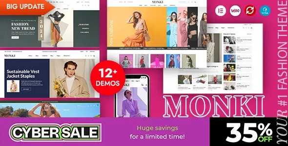 Monki - Elementor Fashion WooCommerce WordPress Theme