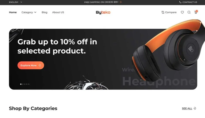 Byteko - Digital Gadgets Electronics Shop WooCommerce Elementor Template Kit