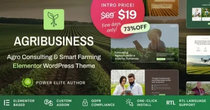 Agribusiness - Agriculture Business Consulting WordPress Theme