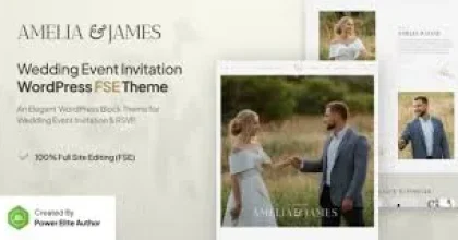 Amelia & James – Wedding Invitation Gutenverse FSE WordPress Theme