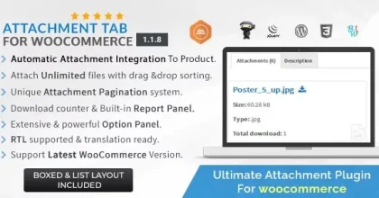 Attachment Tab For Woocommerce