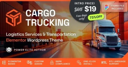 Cargo Trucking - Transportation Services & Logistics WordPress Theme