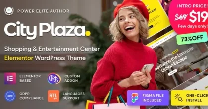 City Plaza - Entertainment Center & Shopping Mall WordPress Theme