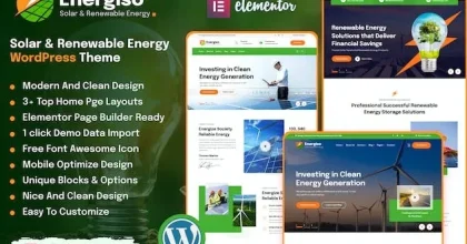 Energiso – Solar & Energy WordPress Theme