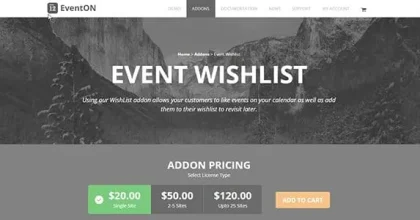 EventOn Wishlist Add-on