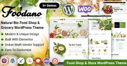 Foodano – Natural Food Shop WordPress Theme