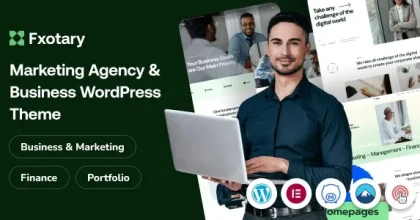 Fxotary - Modern Digital Agency WordPress Theme with Elementor Support