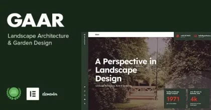 Gaar - Landscape Architecture & Garden Design WP Theme