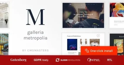 Galleria Metropolia – Art Museum & Exhibition Gallery Theme