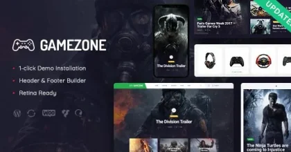 Gamezone – Video Gaming Blog & Esports Store WordPress Theme