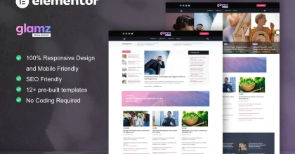 Glamz – News & Magazine Elementor Template Kit