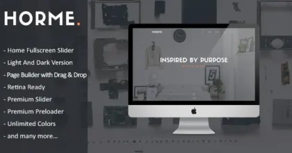 Horme - Clean One Page WordPress Theme