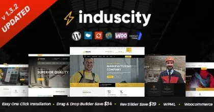 Induscity- Factory and Manufacturing WordPress Theme
