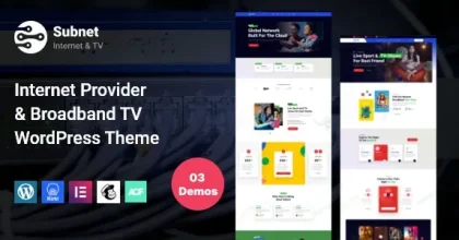 Internet Provider Broadband TV WordPress Theme | Internet Service - Subnet