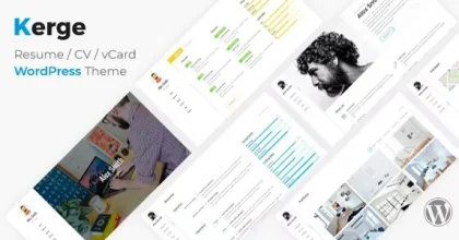 Kerge – Resume / CV / vCard / Portfolio