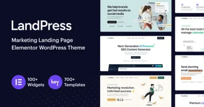 LandPress - Marketing Landing Page Elementor WordPress Theme