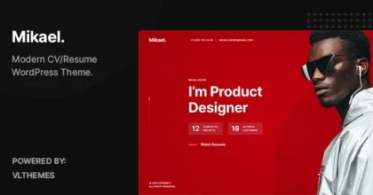 Mikael - Modern & Creative CV/Resume WordPress Theme