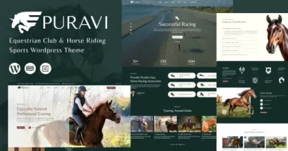 Puravi - Equestrian Club & Horse Riding Sports Theme