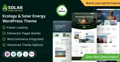 Solak - Ecology & Solar Energy WordPress Theme
