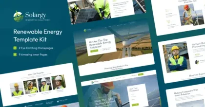 Solargy Solar & Alternative Energy Elementor Template Kit