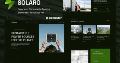 Solaro Solar & Renewable Energy Elementor Template Kit