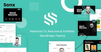 Sonx – Personal Resume and Portfolio WordPress Theme​