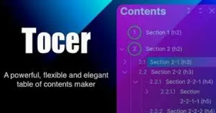 Tocer – table of contents maker WordPress plugin (formerly Fixed Toc)
