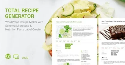 Total Recipe Generator – WordPress Recipe Maker with Schema and Nutrition Facts (Gutenberg Block)