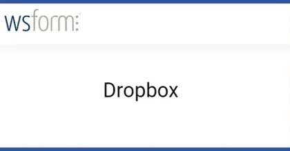 WS Form PRO Dropbox