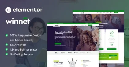 WinNet - Broadband & Internet Service Provider Elementor Template Kit